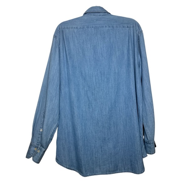 Stenstroms Light Blue Denim Button Up Shirt XL - Picture 10 of 12